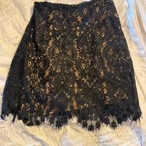 For Love And Lemons Black Lace Mini Pencil Skirt